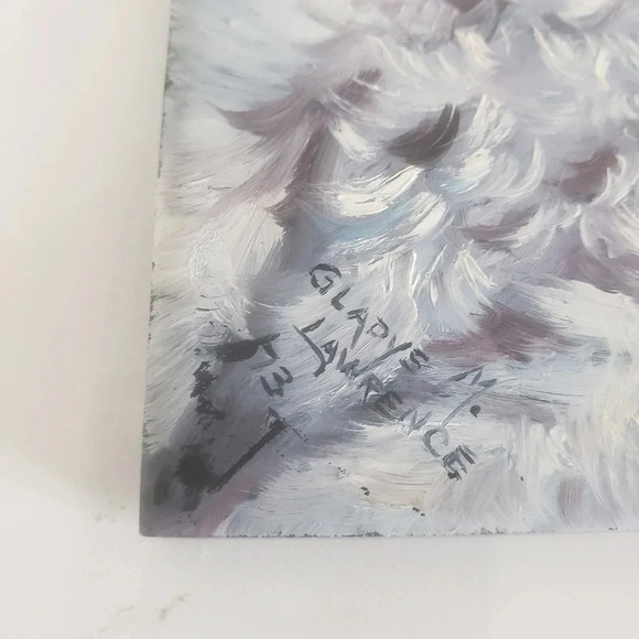 Vintage Gladys Laurence Lot of 2 Handpainted Dog / Cat Portraits. - Picture 6 of 8